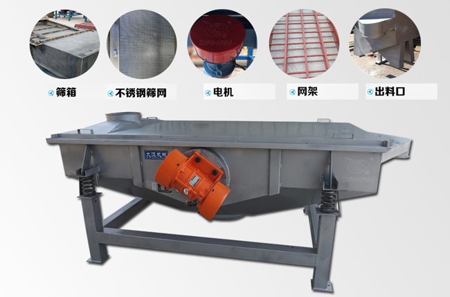 不銹鋼直線振動篩粉機結構